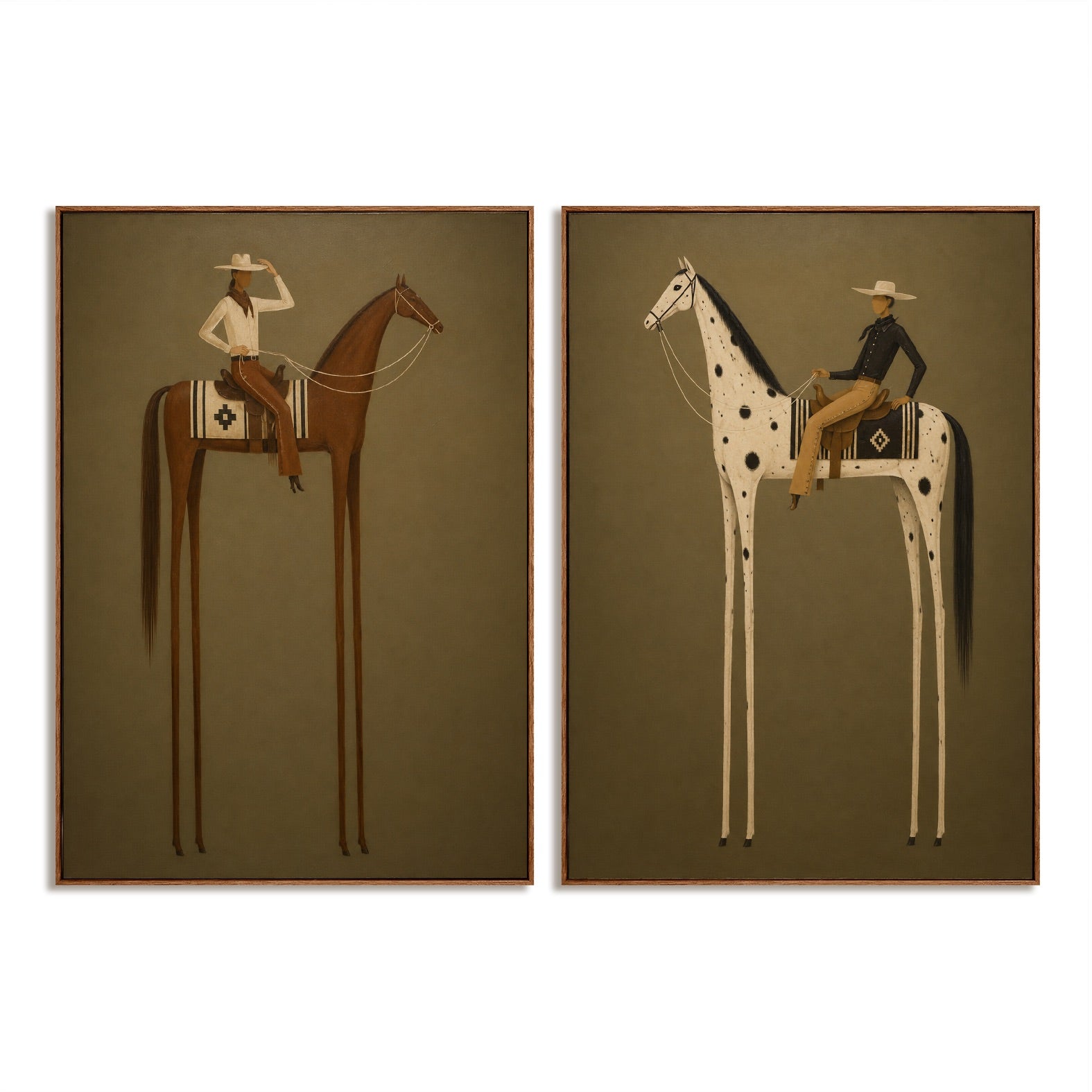 Prairie Pair-Western Rider Oil Painting Set