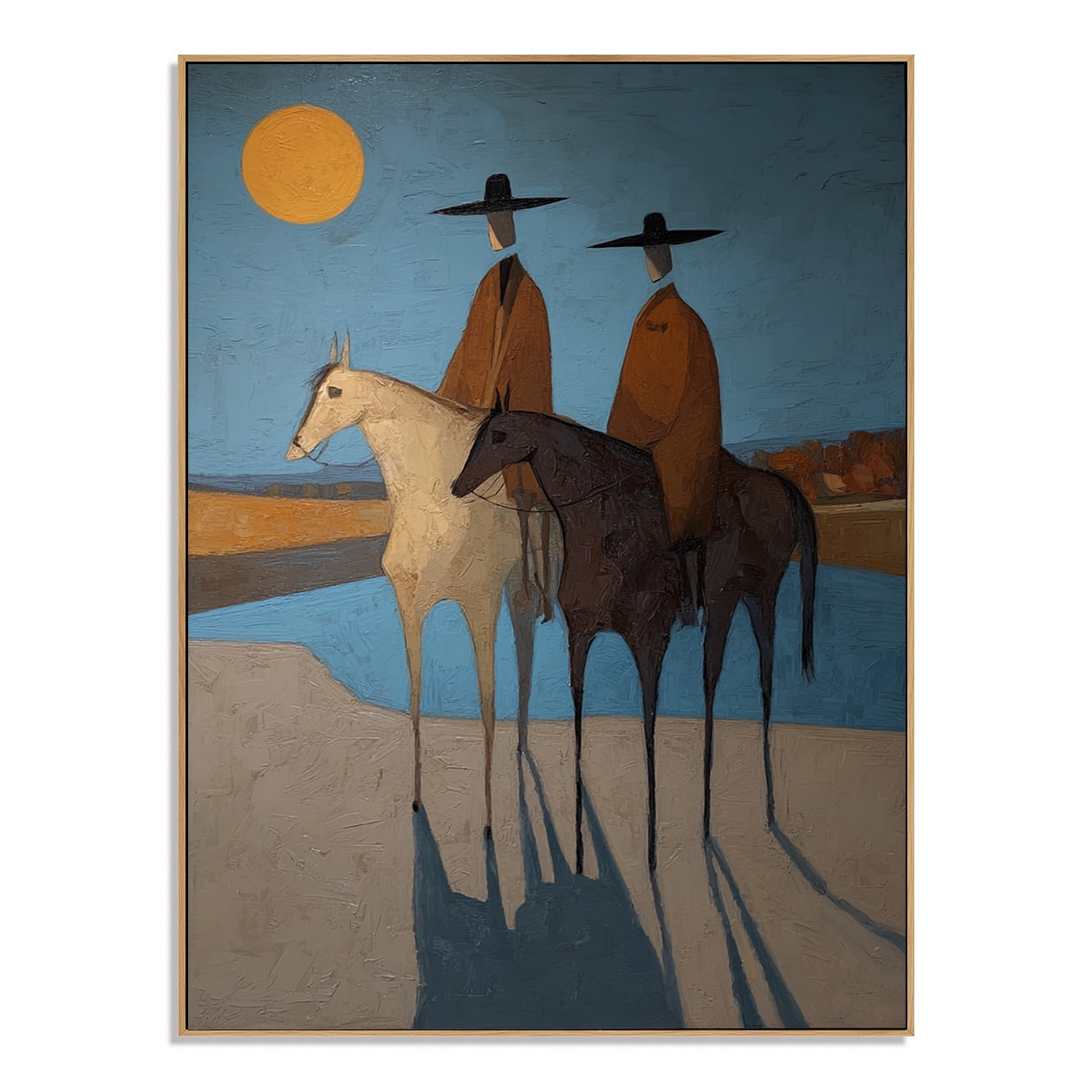 Golden Watch-Two Western Riders Painting