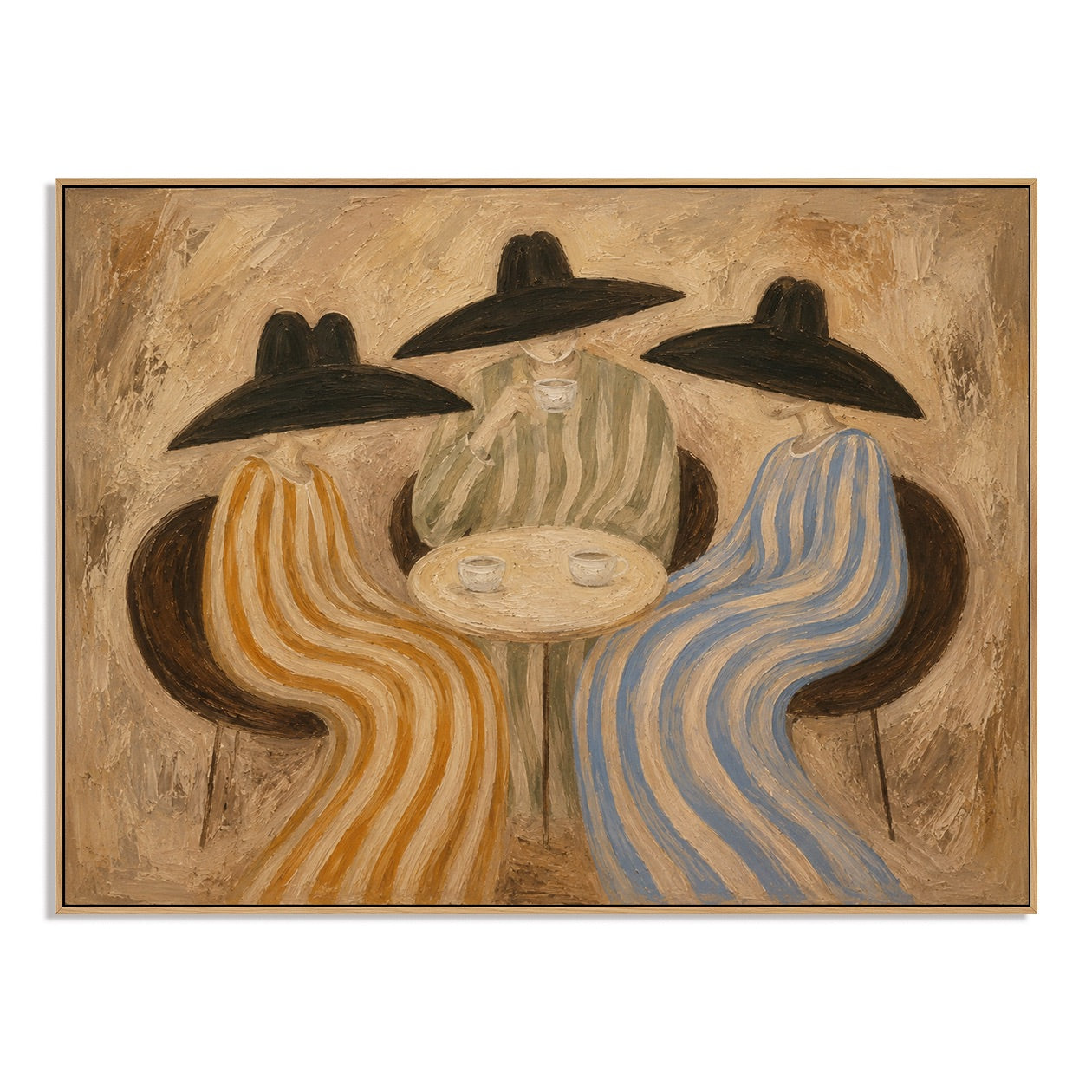 Gathered Stripes-Western Folk Figure Painting