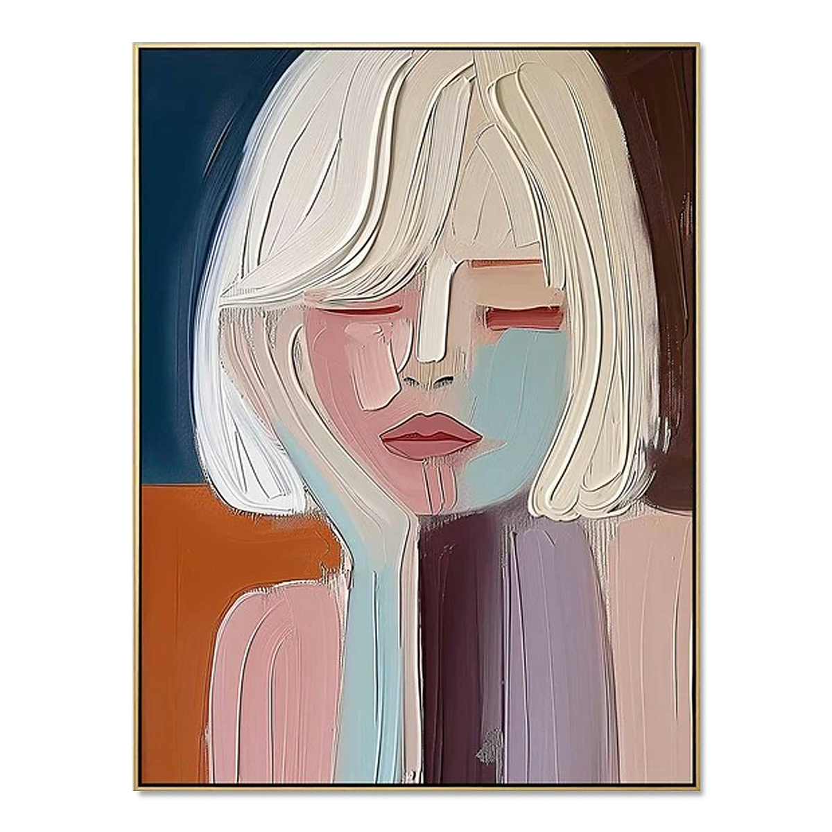 Pastel Muse-Abstract Woman Portrait Painting