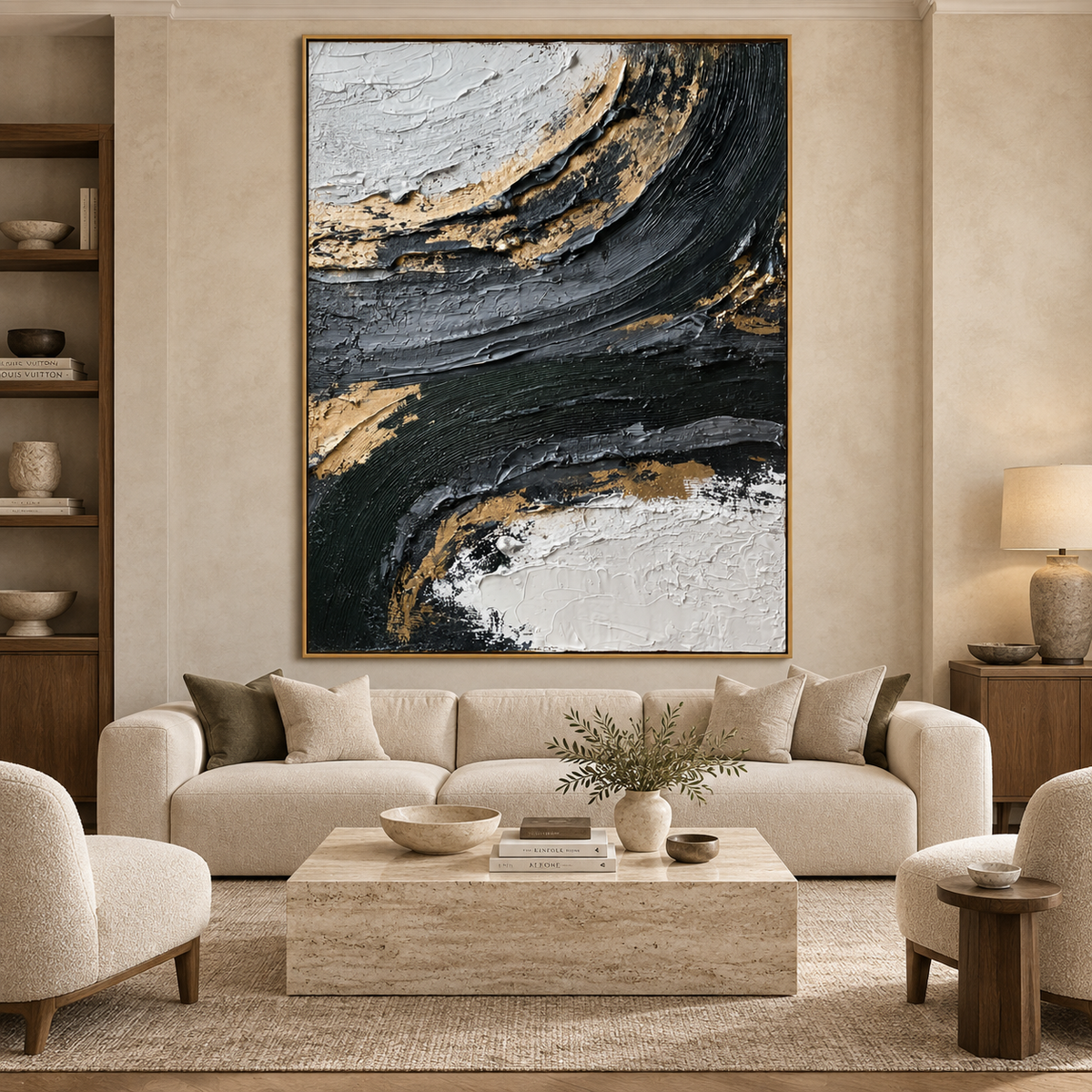 Midnight Current-Abstract Texture Painting
