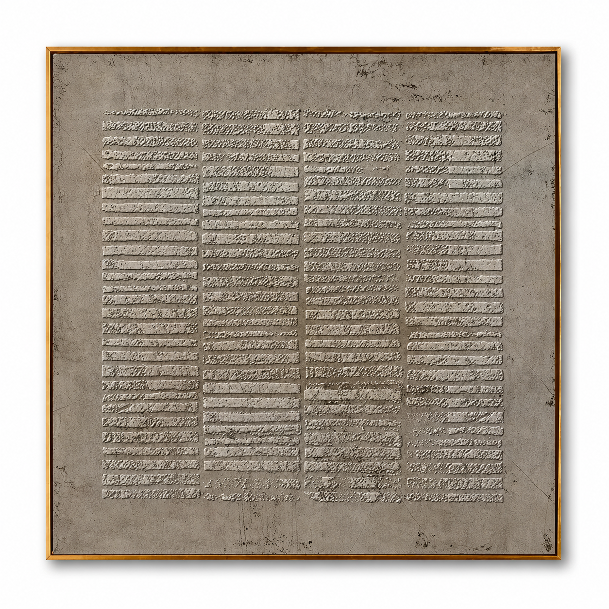 Stone Script-Gray Textured Abstract Painting