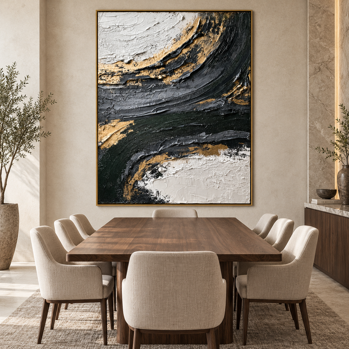 Midnight Current-Abstract Texture Painting