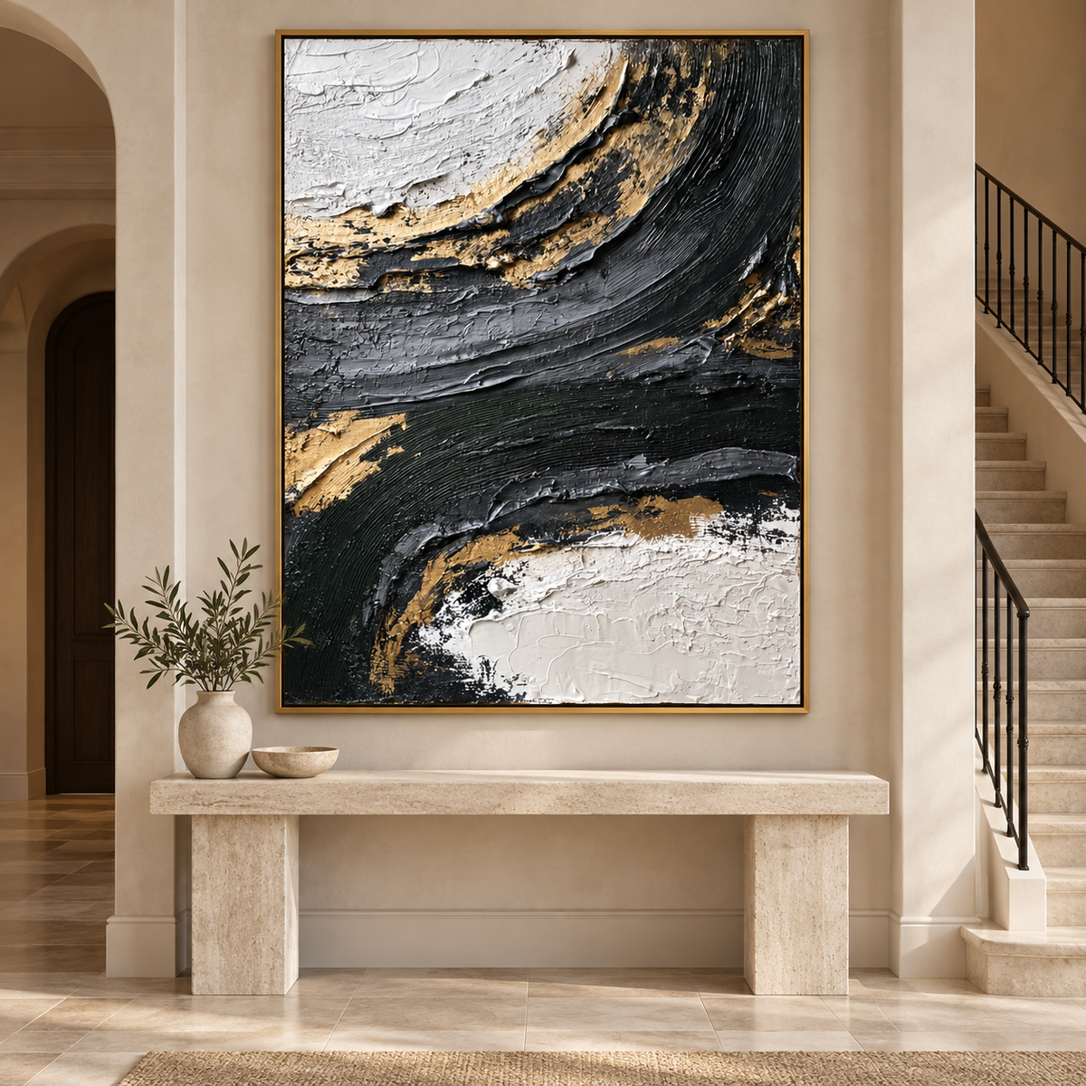 Midnight Current-Abstract Texture Painting