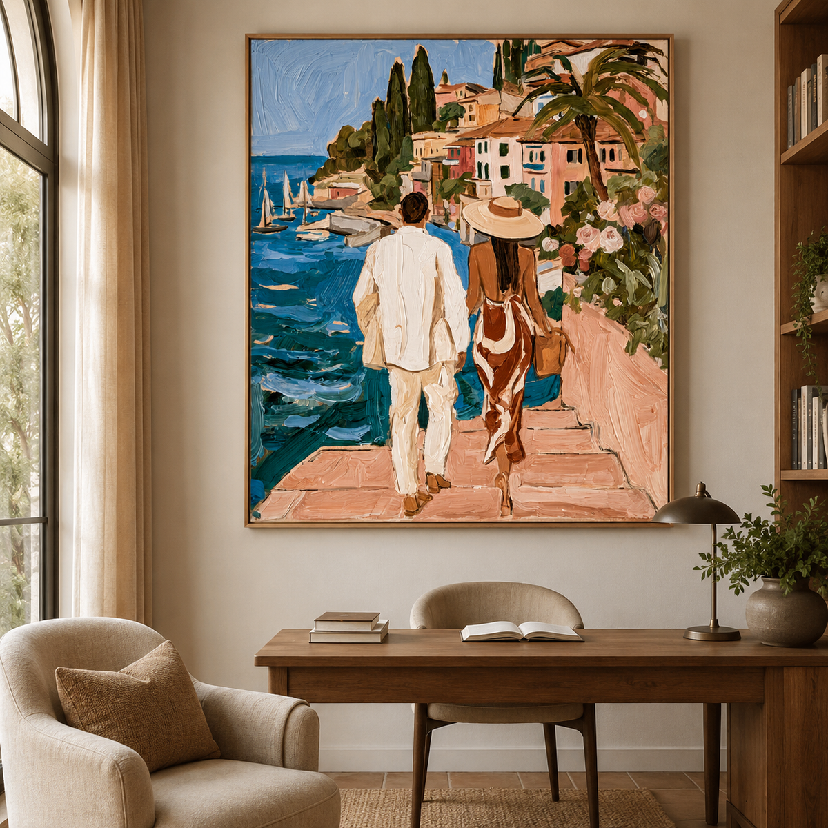 Azure Escape-Figurative Oil Painting