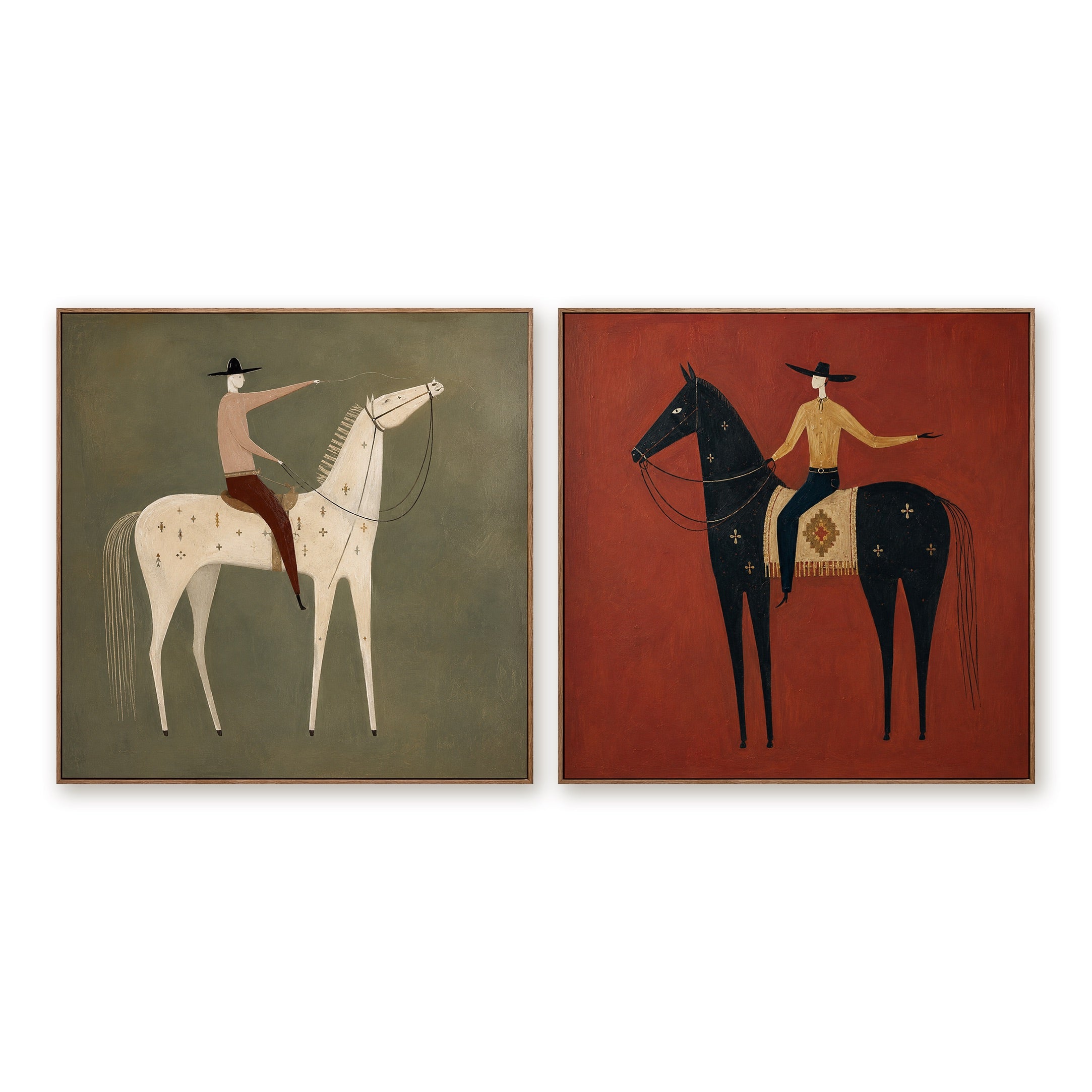 Frontier Pair-Western Horse Painting Set