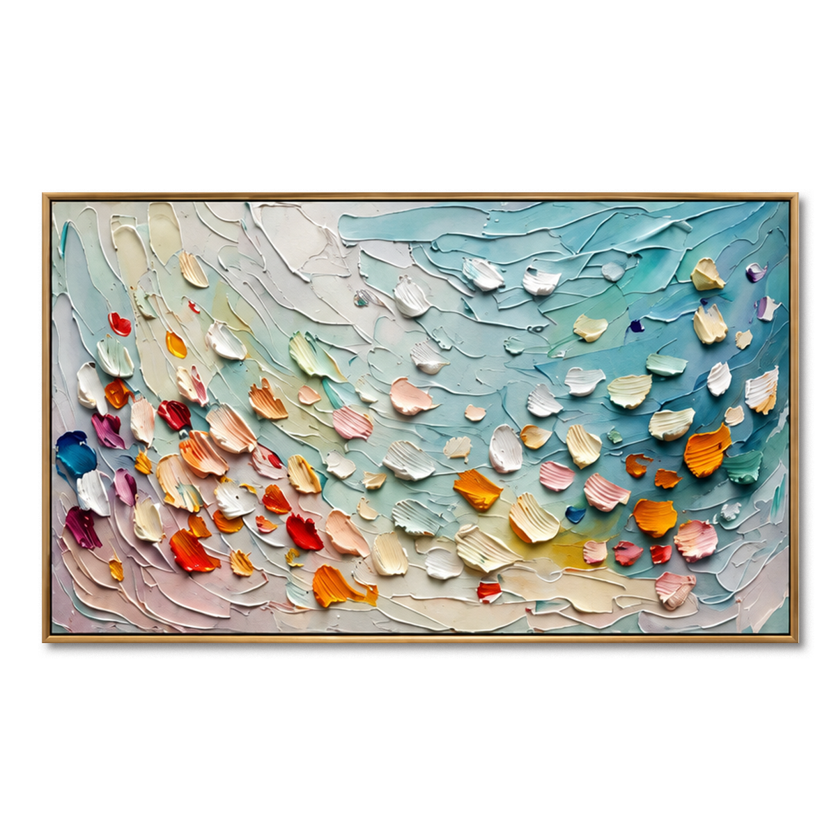 Petal Drift-Textured Abstract Painting
