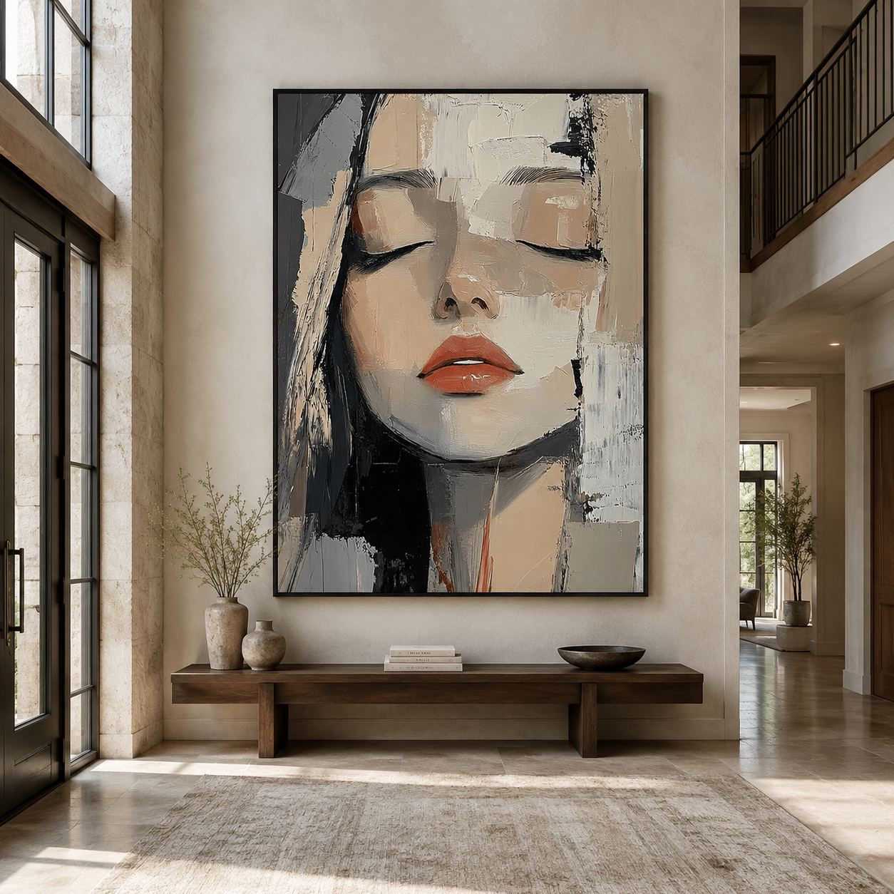 Quiet Muse-Abstract Woman Portrait Painting
