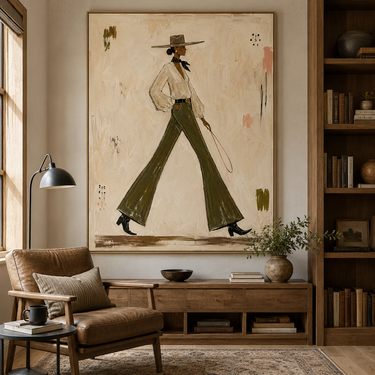 Modern Walker-Figurative Oil Painting