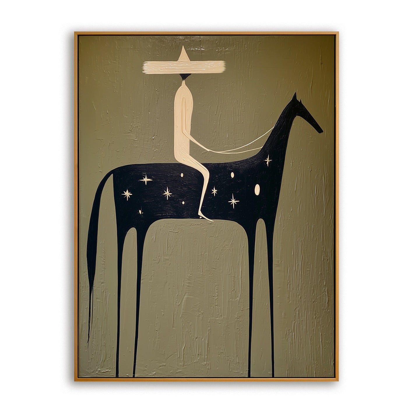 Starlit Rider-Celestial Horse Oil Painting