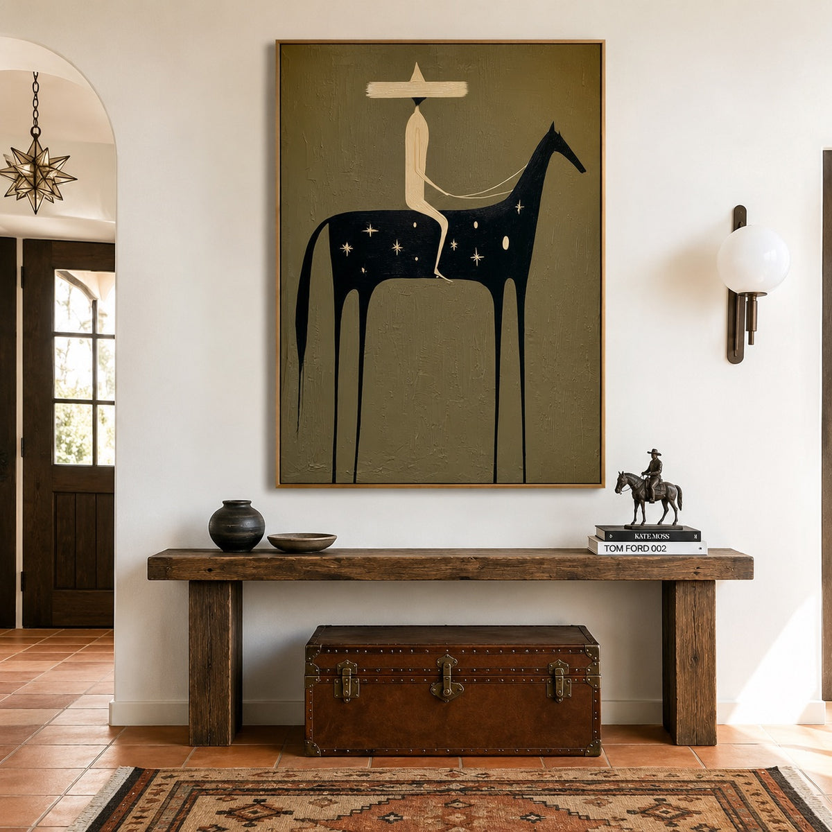 Starlit Rider-Celestial Horse Oil Painting
