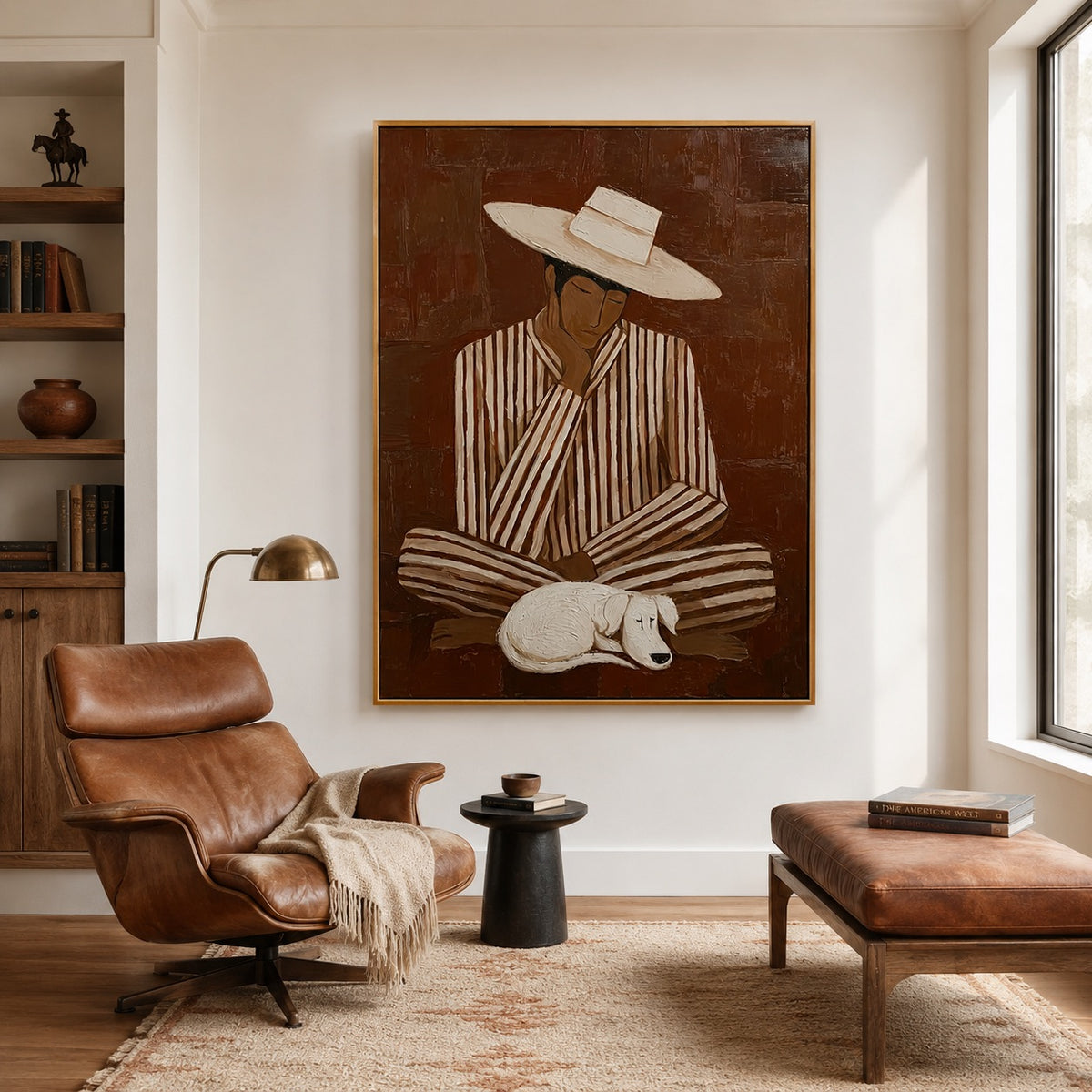 Rust Companion-Western Portrait Oil Painting