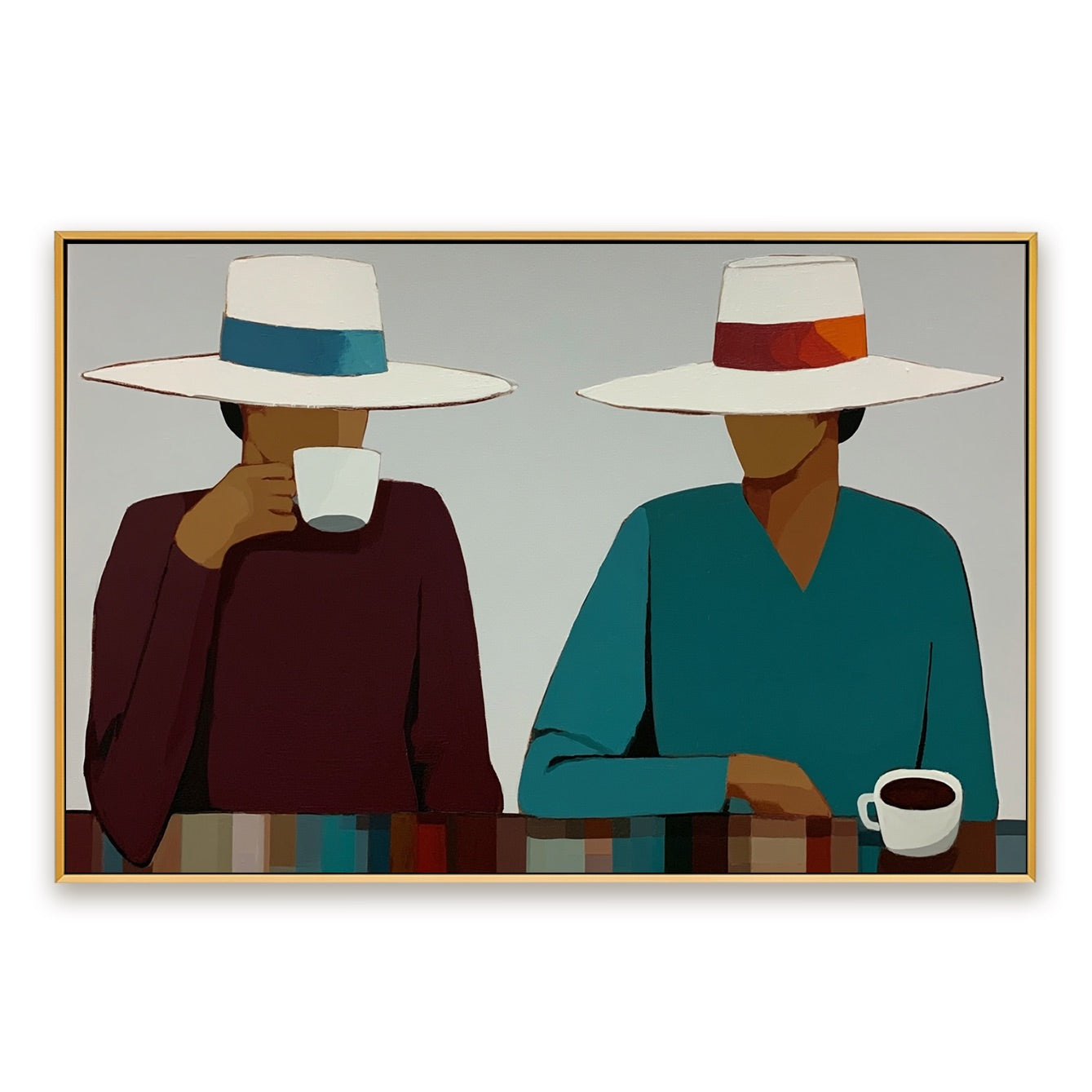 Morning Pair-Western Coffee Oil Painting