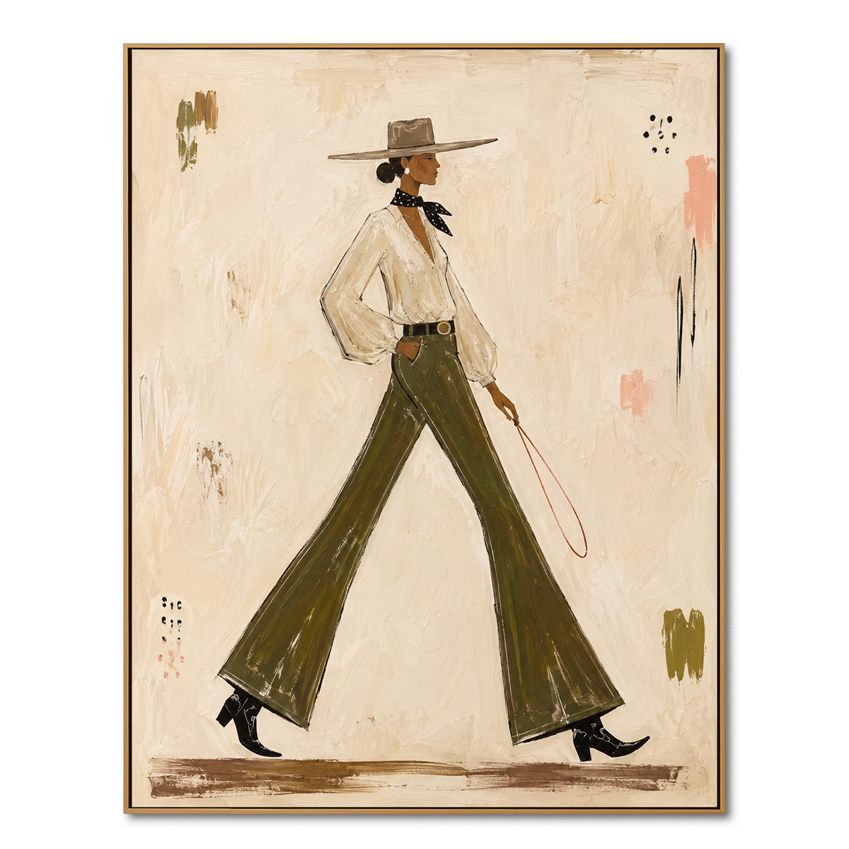 Modern Walker-Figurative Oil Painting