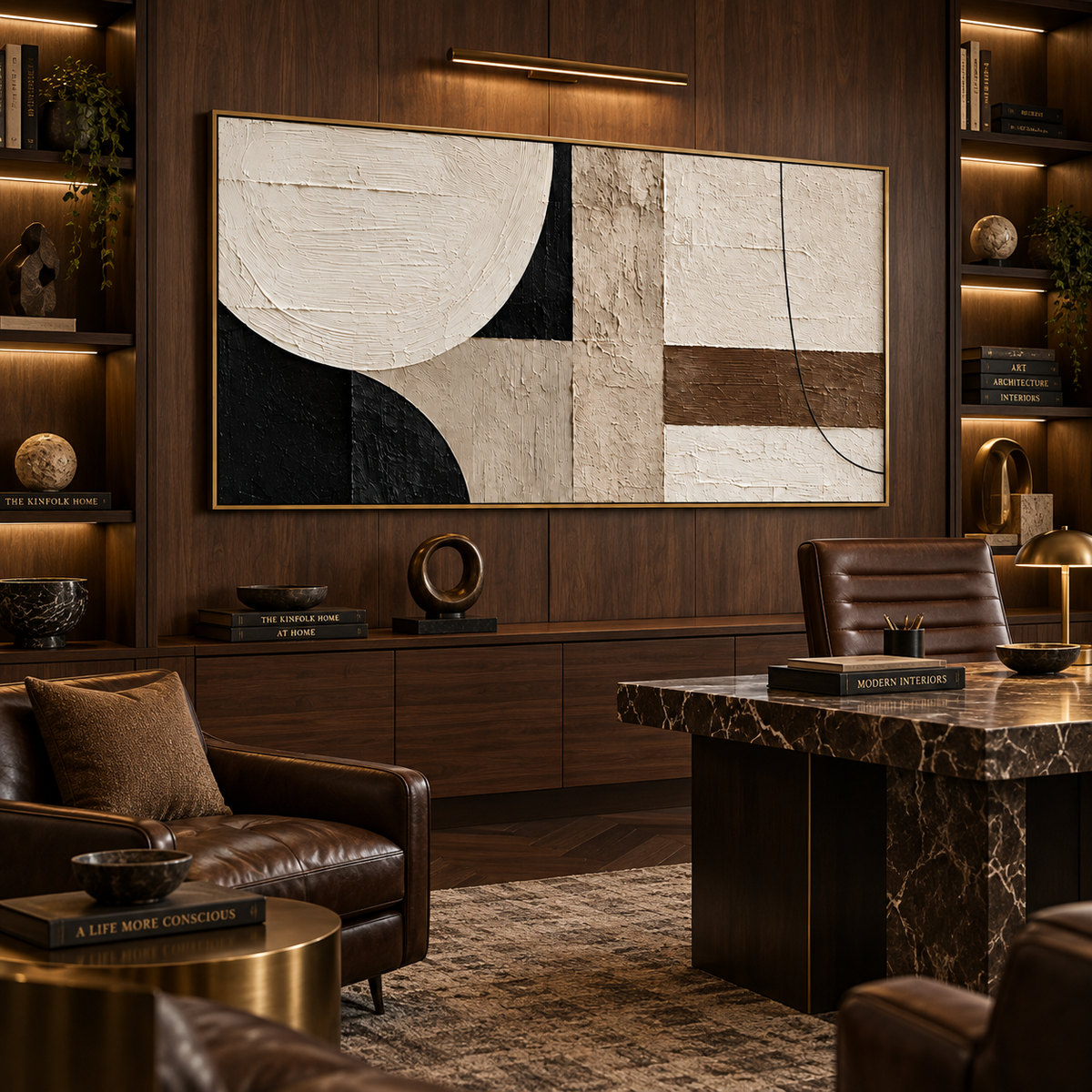 Quiet Structure-Modern Abstract Texture Painting