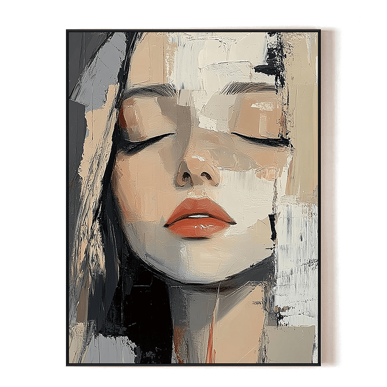 Quiet Muse-Abstract Woman Portrait Painting