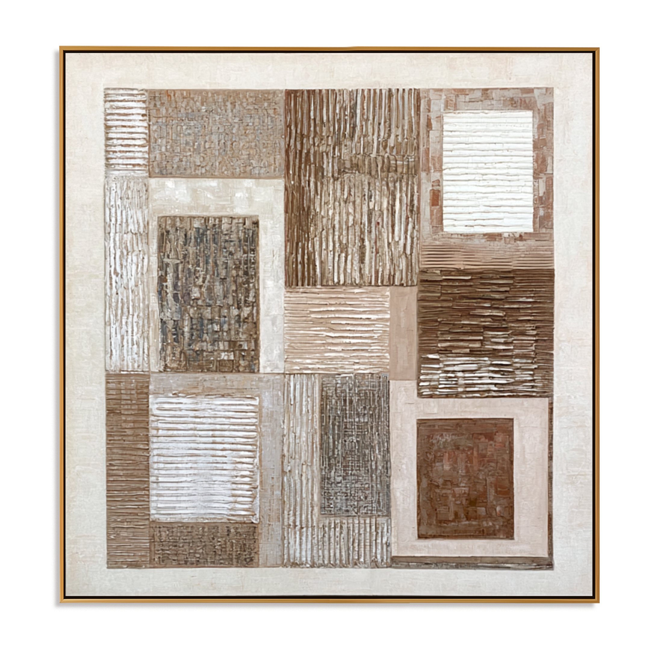 Layered Rhythm-Neutral Geometric Abstract Painting