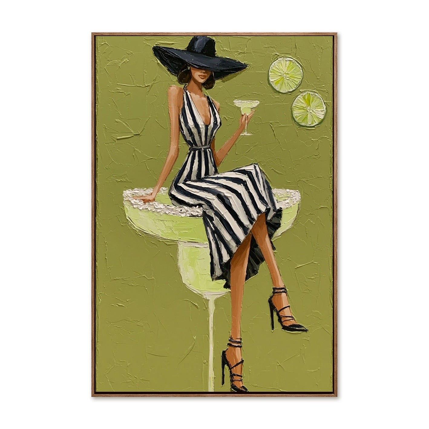 Lime Muse-Margarita Woman Oil Painting