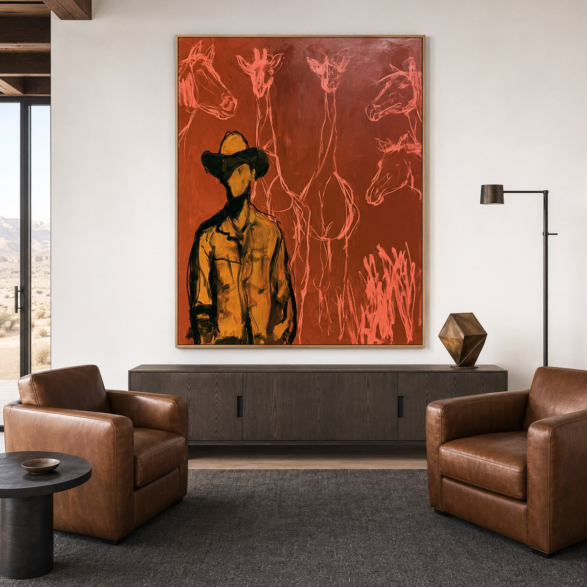 Wild Chorus-Cowboy Wildlife Oil Painting