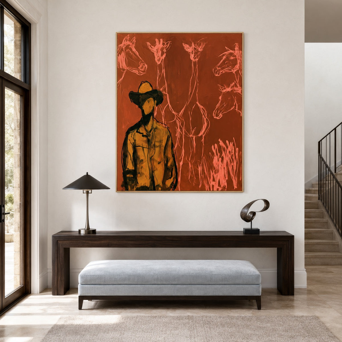 Wild Chorus-Cowboy Wildlife Oil Painting