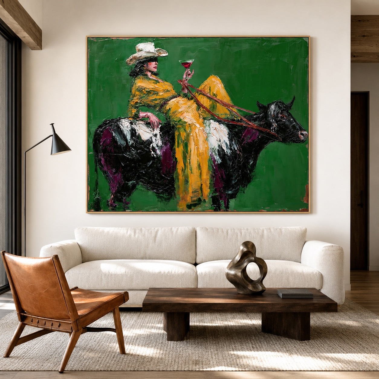 Emerald Ride-Cowgirl Horse Oil Painting