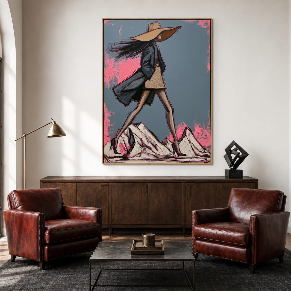 Windstride-Western Fashion Oil Painting