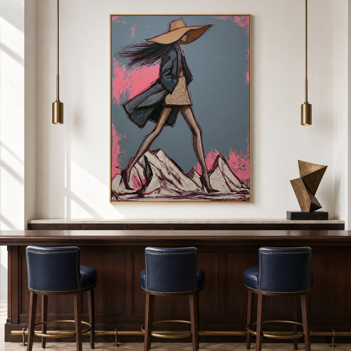 Windstride-Western Fashion Oil Painting