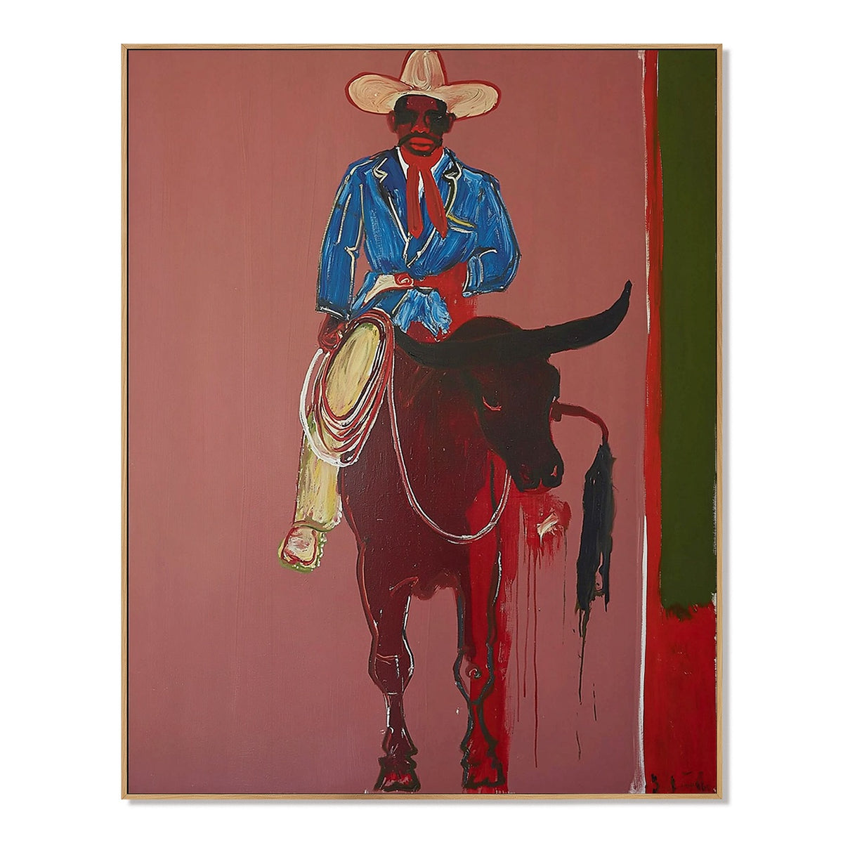 Red Spur-Rodeo Cowboy Oil Painting