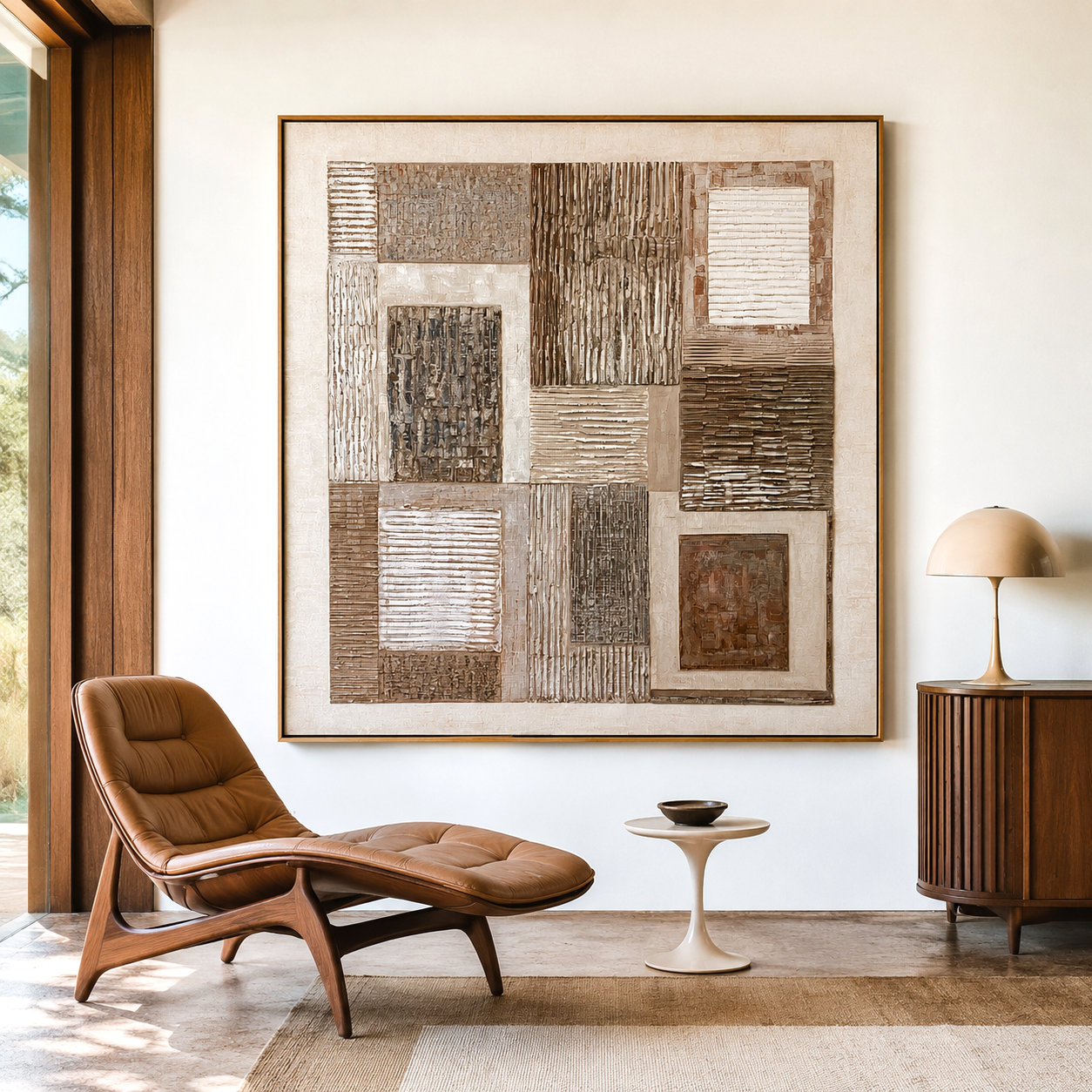 Layered Rhythm-Neutral Geometric Abstract Painting