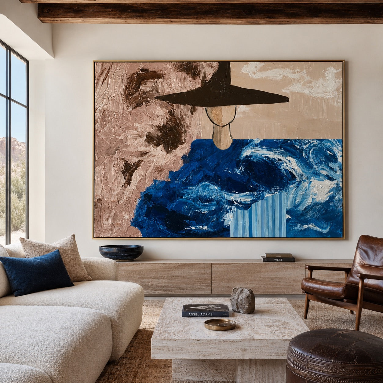Blue Break-Coastal Cowboy Oil Painting