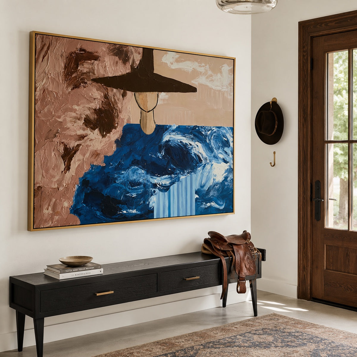 Blue Break-Coastal Cowboy Oil Painting