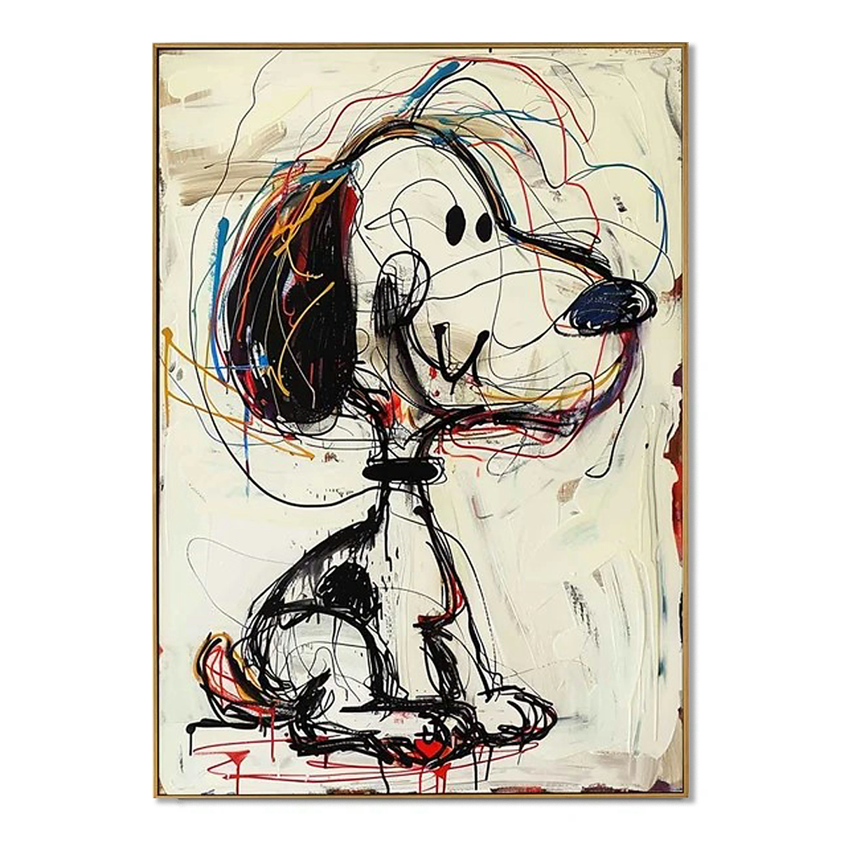 Doodle Pup-Sketch Dog Abstract Painting