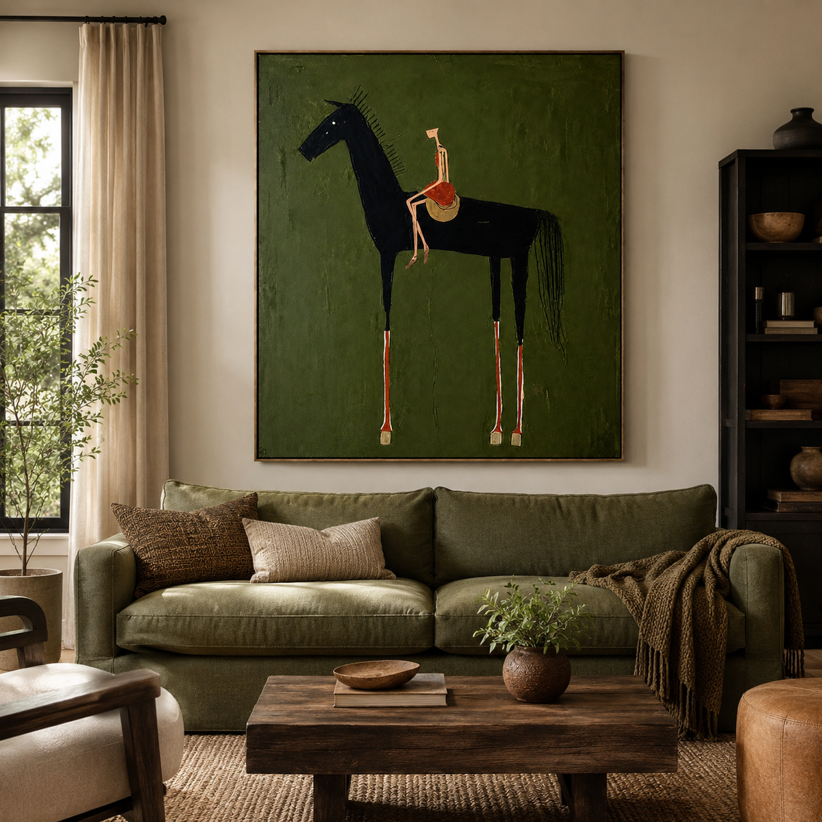 Midnight Rider-Contemporary Horse Painting