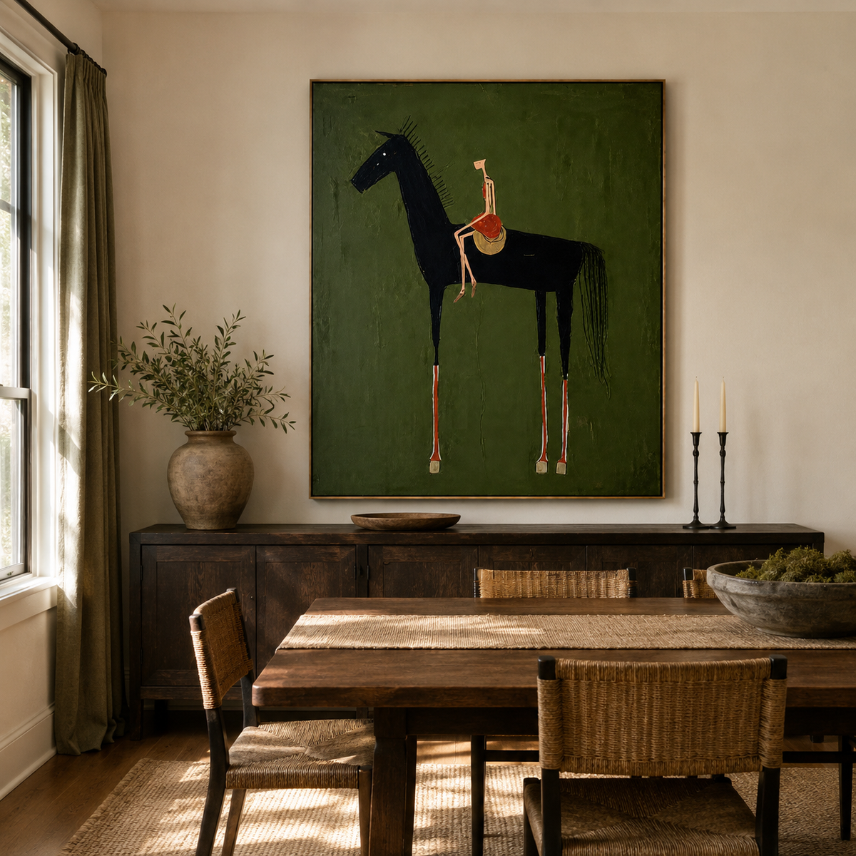 Midnight Rider-Contemporary Horse Painting