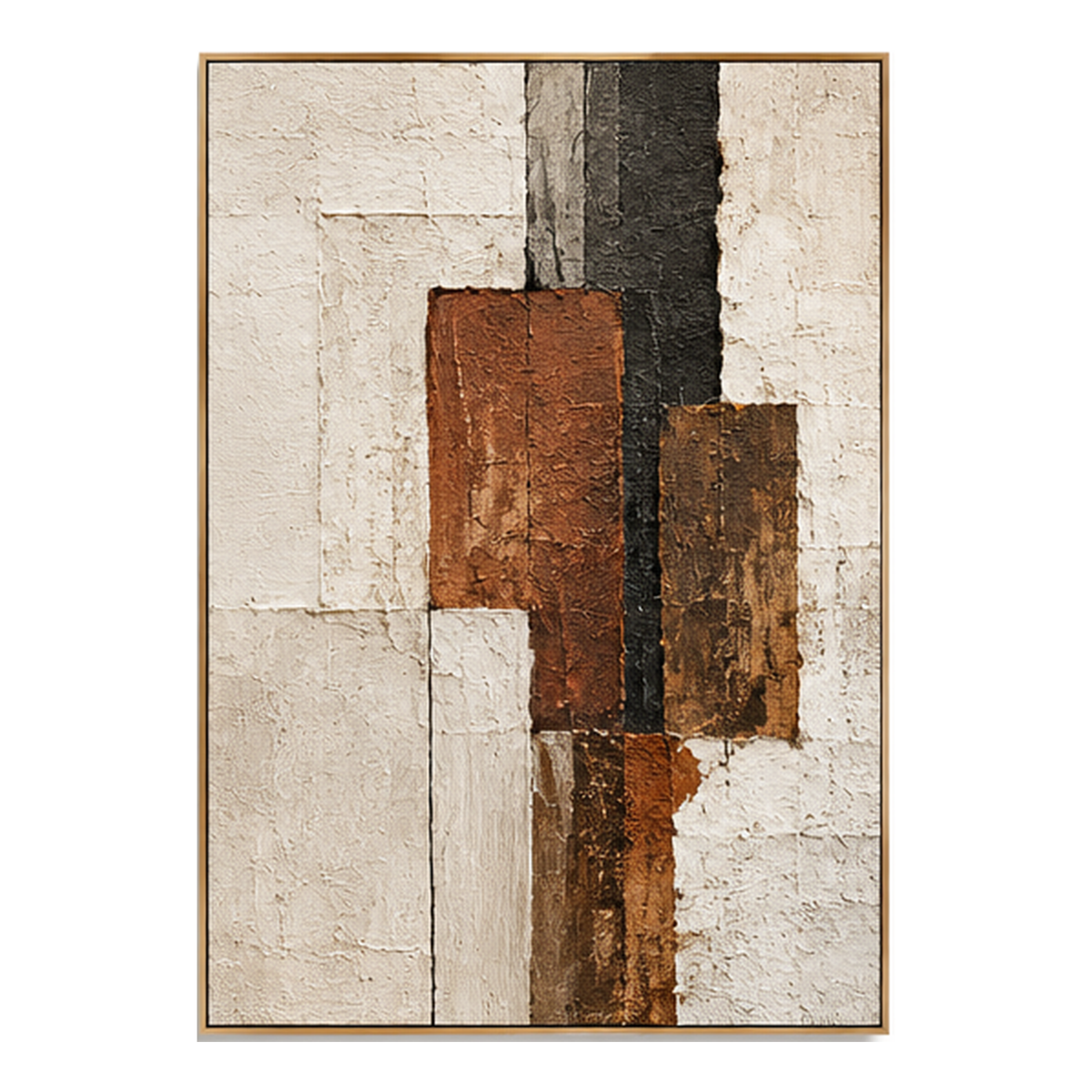 Rust Axis-Neutral Geometric Abstract Painting