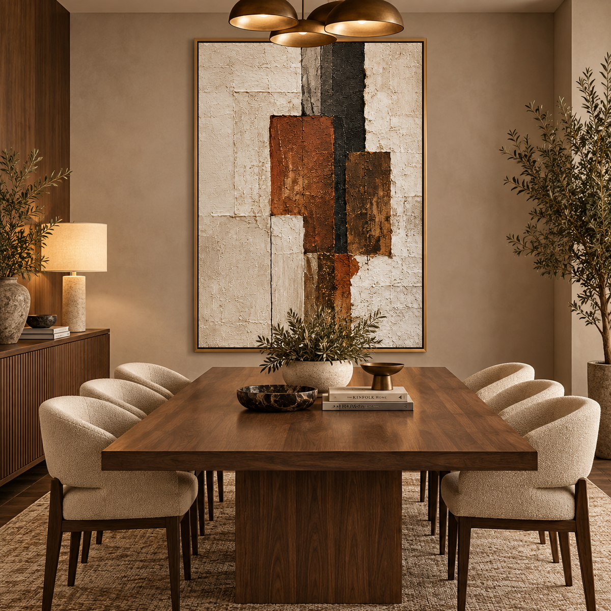 Rust Axis-Neutral Geometric Abstract Painting