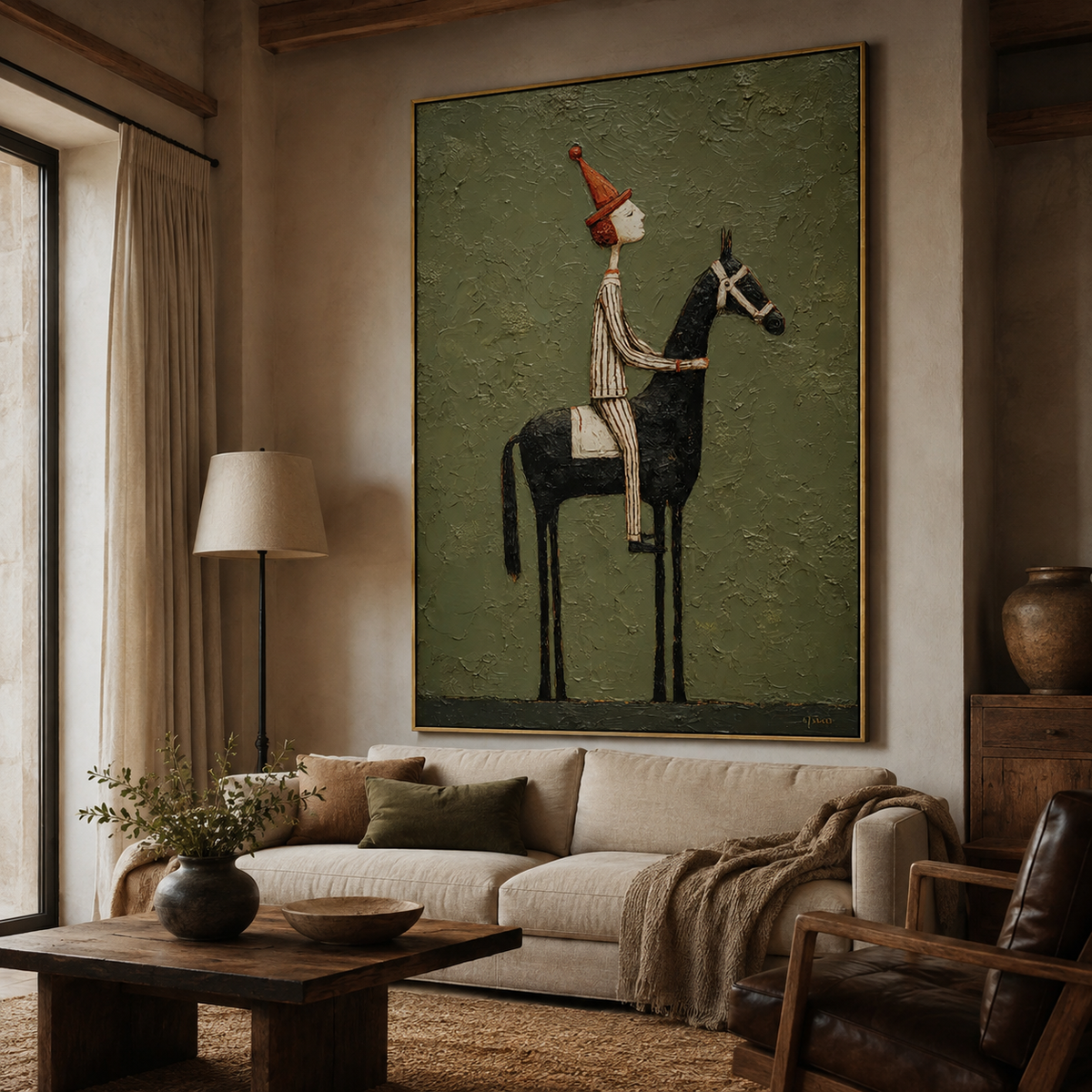 Black Rider-Horse Painting