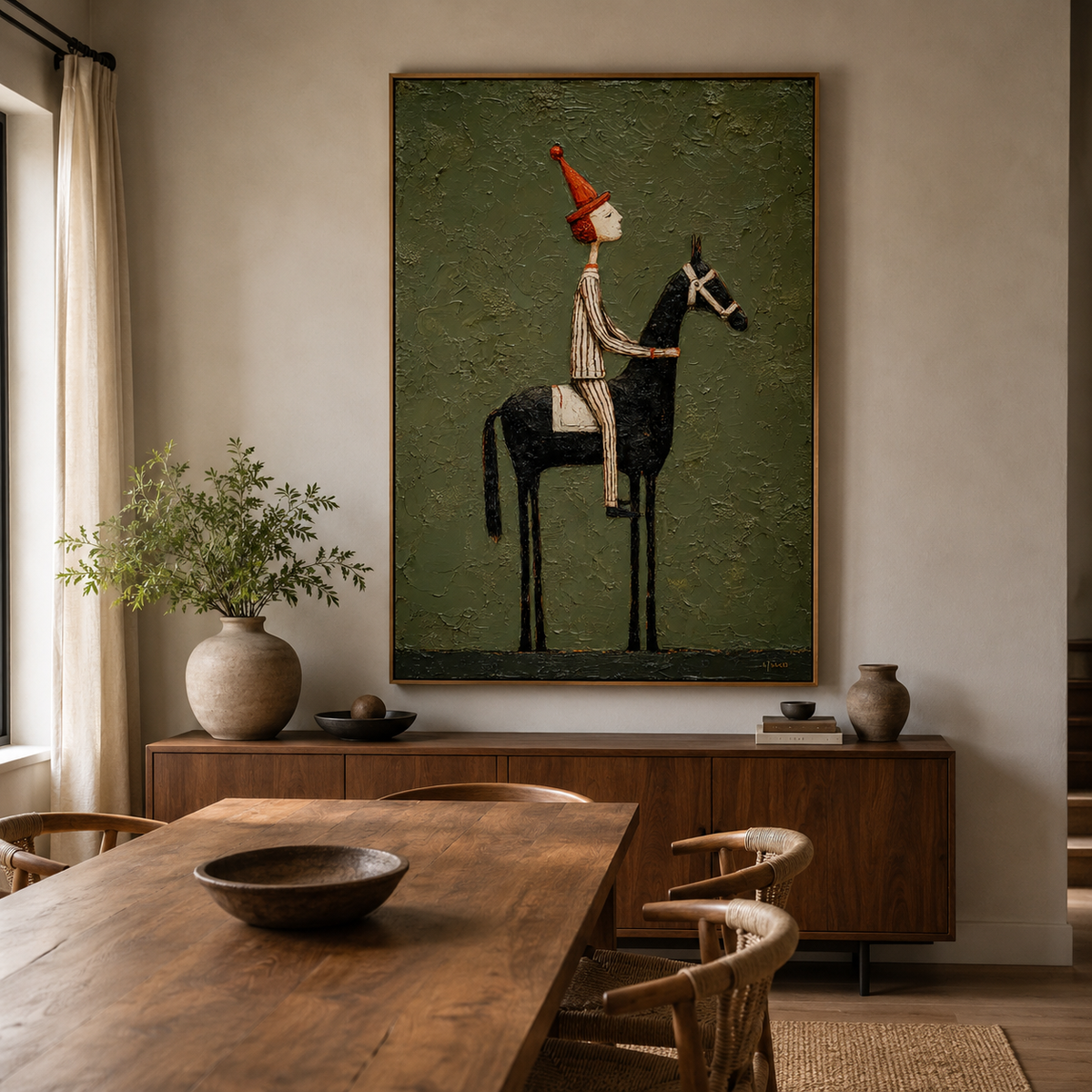 Black Rider-Horse Painting