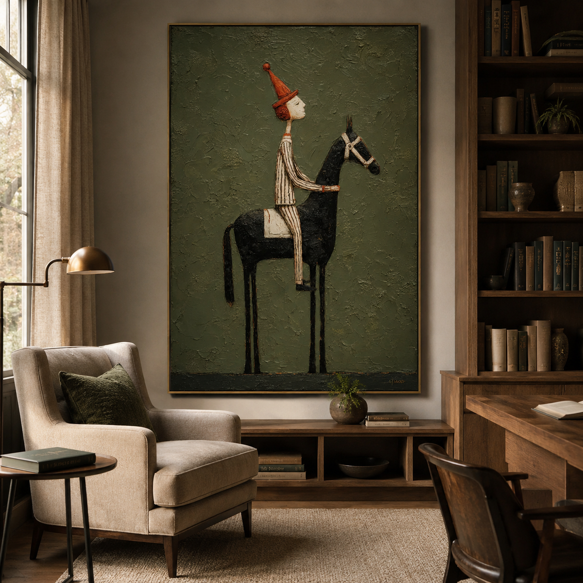 Black Rider-Horse Painting