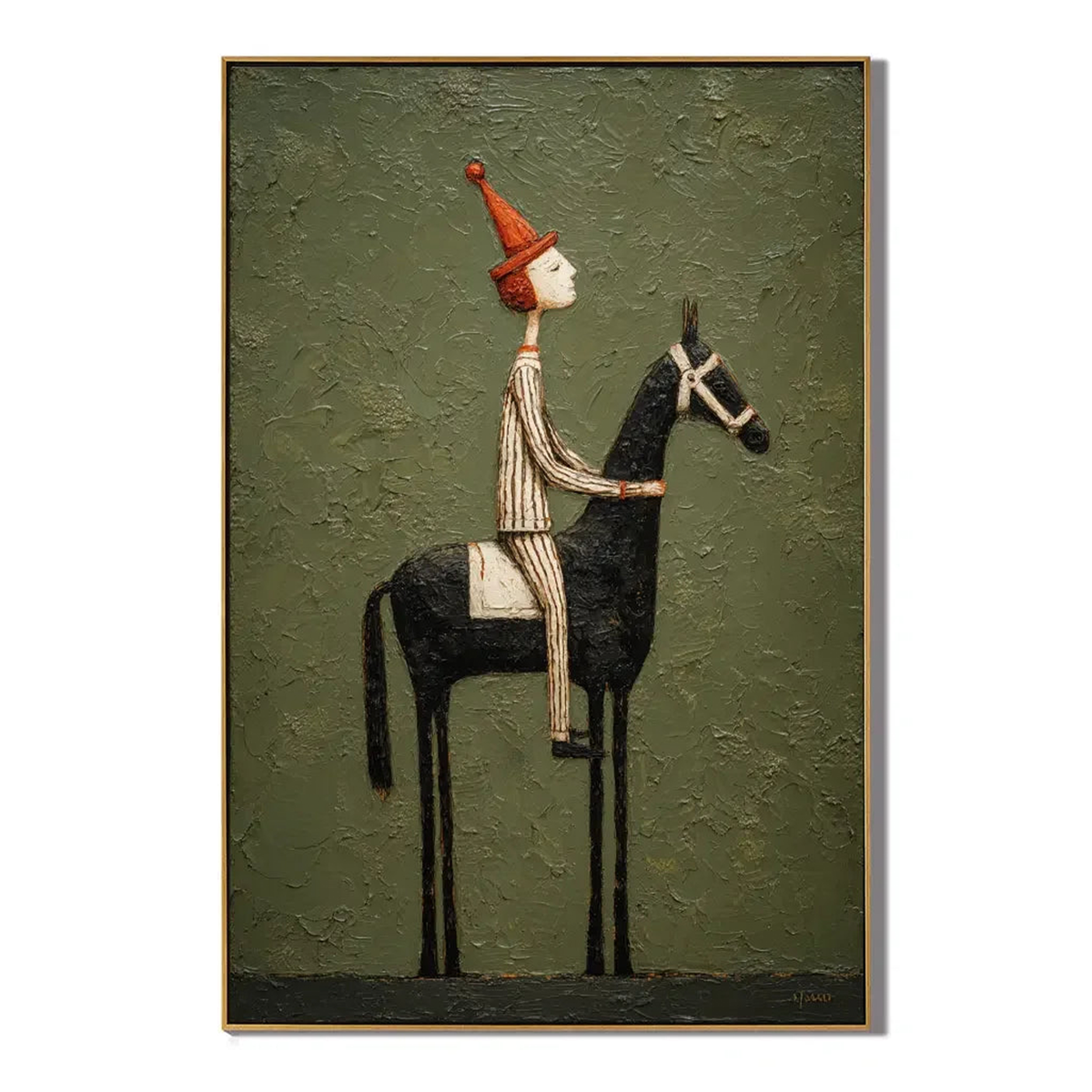 Black Rider-Horse Painting