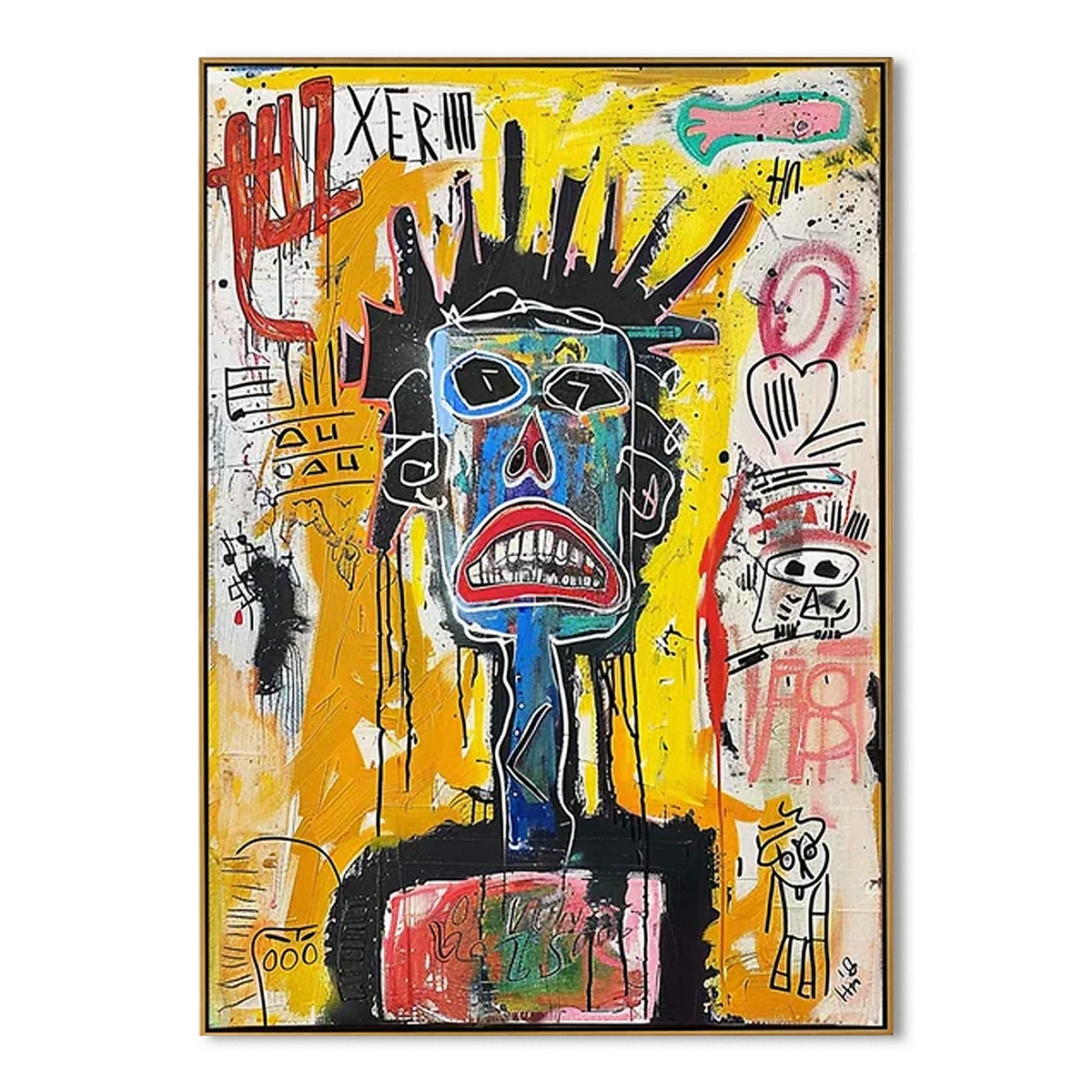Urban Chaos Portrait-Contemporary Graffiti Wall Art