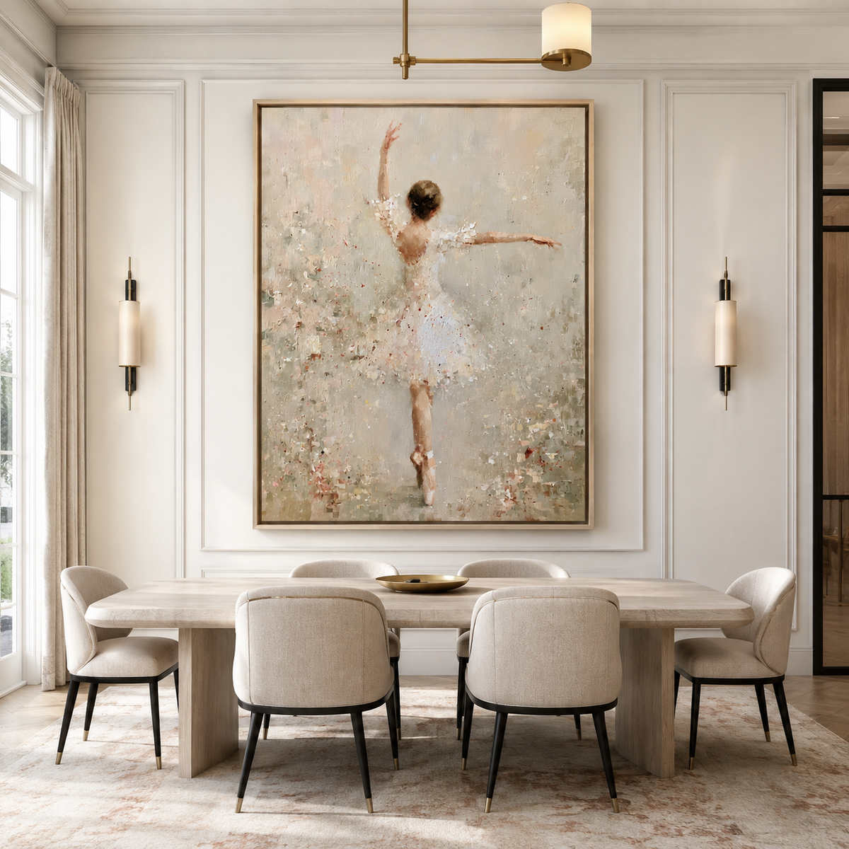 Graceful Motion-Ballerina Figurative Painting