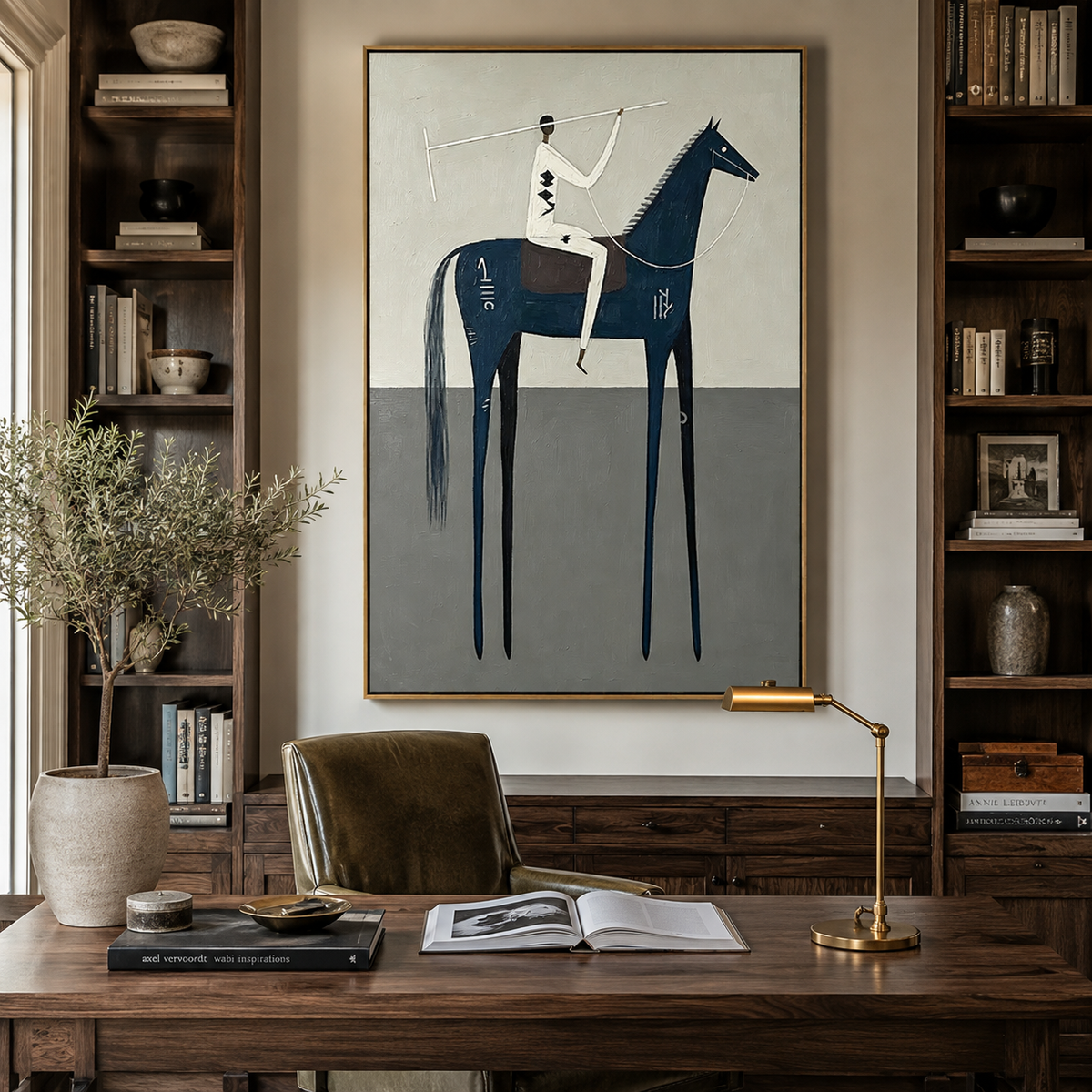 Midnight Rider-Abstract Horse Painting