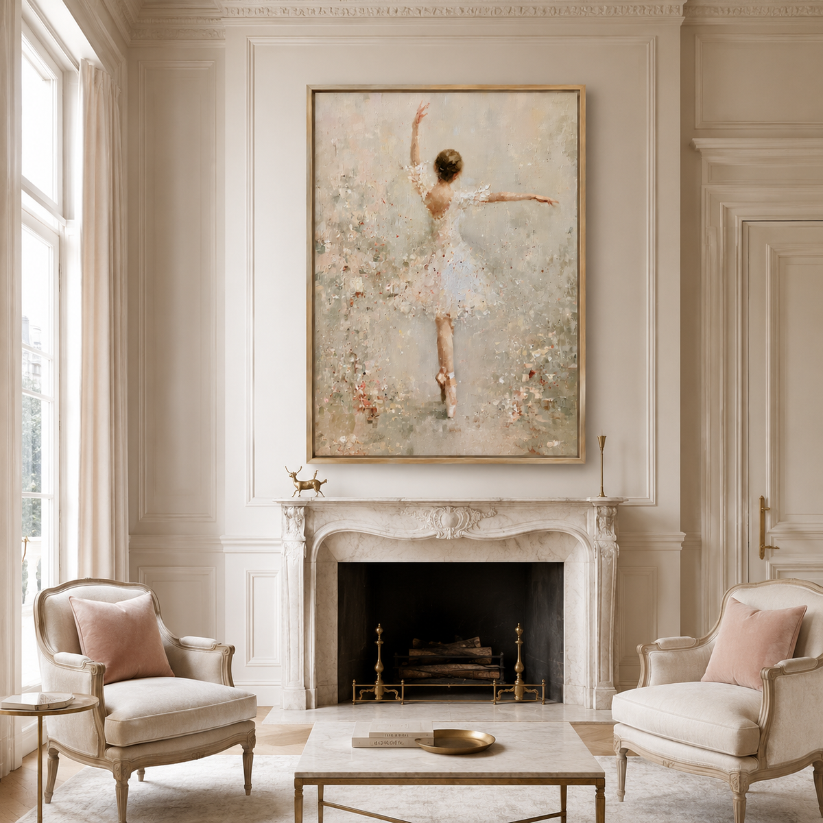Graceful Motion-Ballerina Figurative Painting