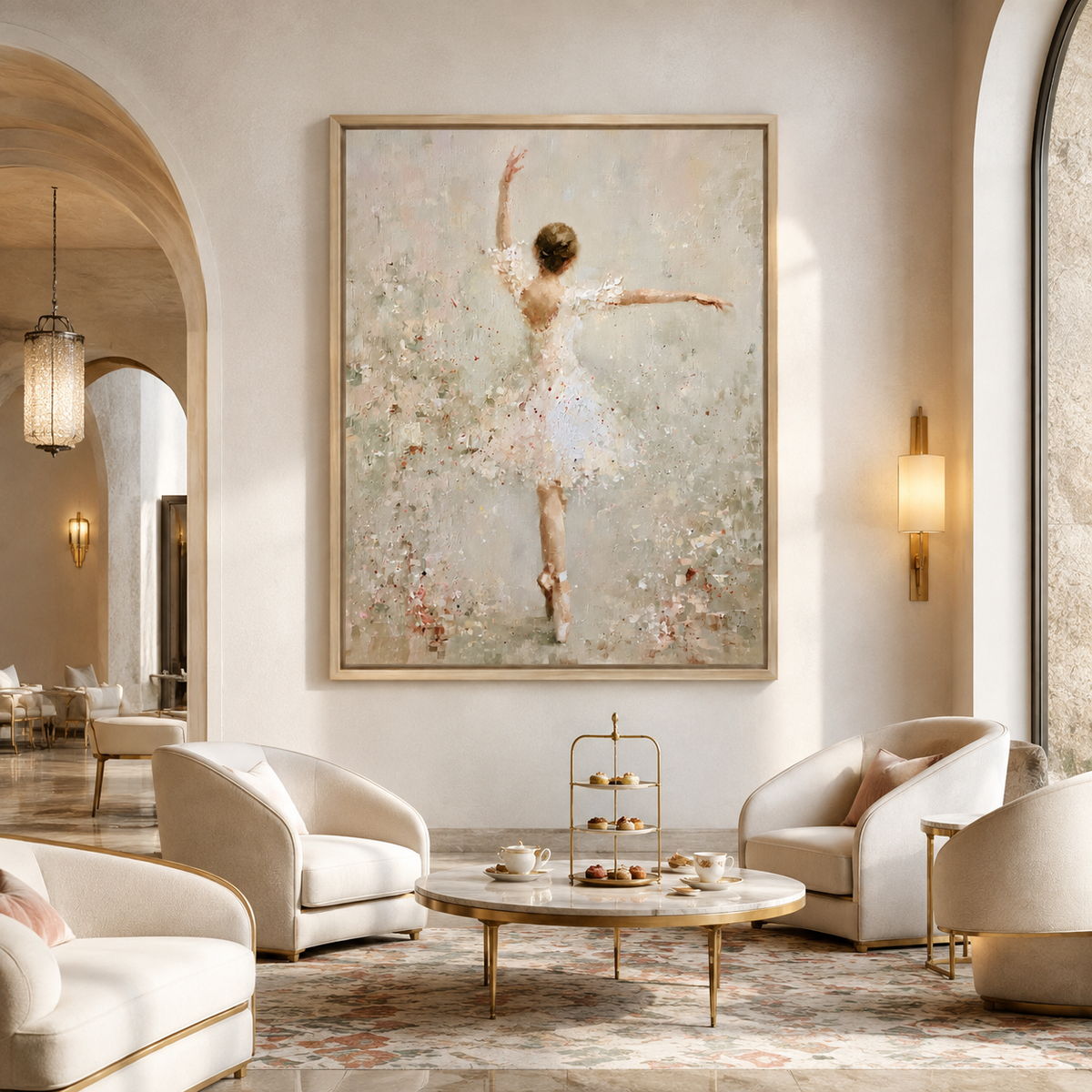 Graceful Motion-Ballerina Figurative Painting