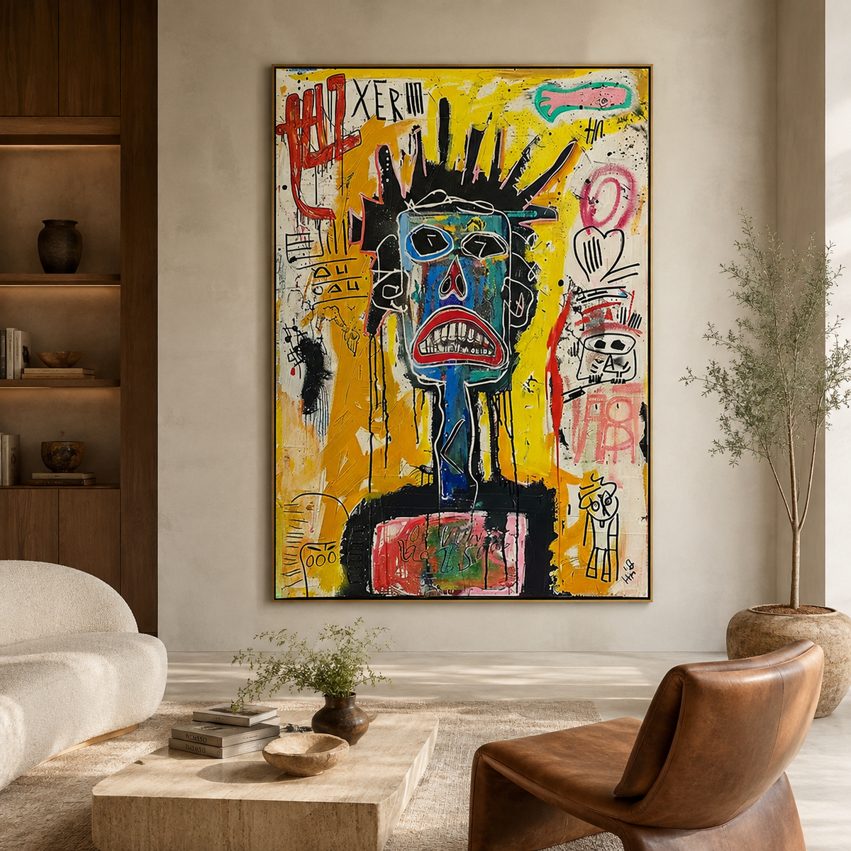Urban Chaos Portrait-Contemporary Graffiti Wall Art