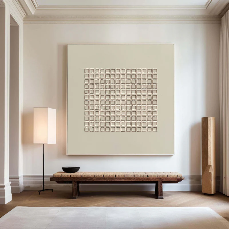 Soft Matrix-Minimalist Grid Painting