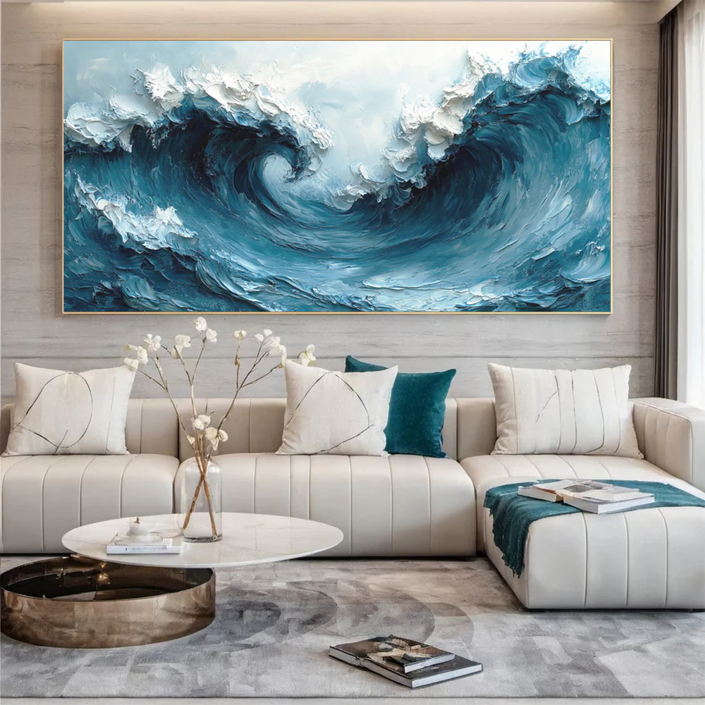 Tidal Crest-Ocean Wave Oil Painting