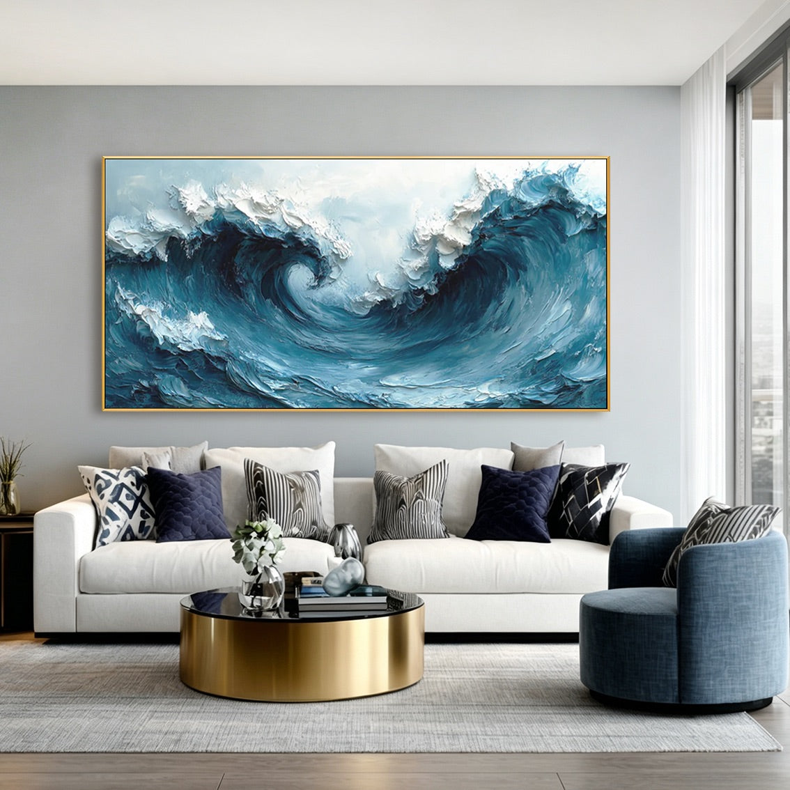 Tidal Crest-Ocean Wave Oil Painting