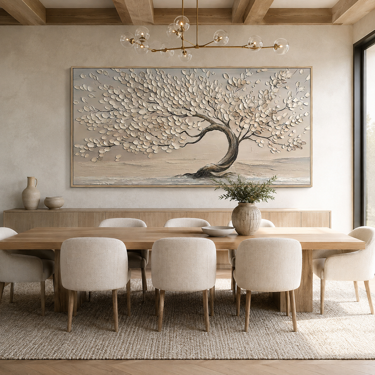 Ivory Grove-Textured Tree Painting